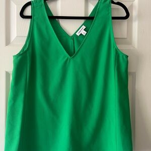 Nordstrom Vibrant Green V-Neck Tank Top